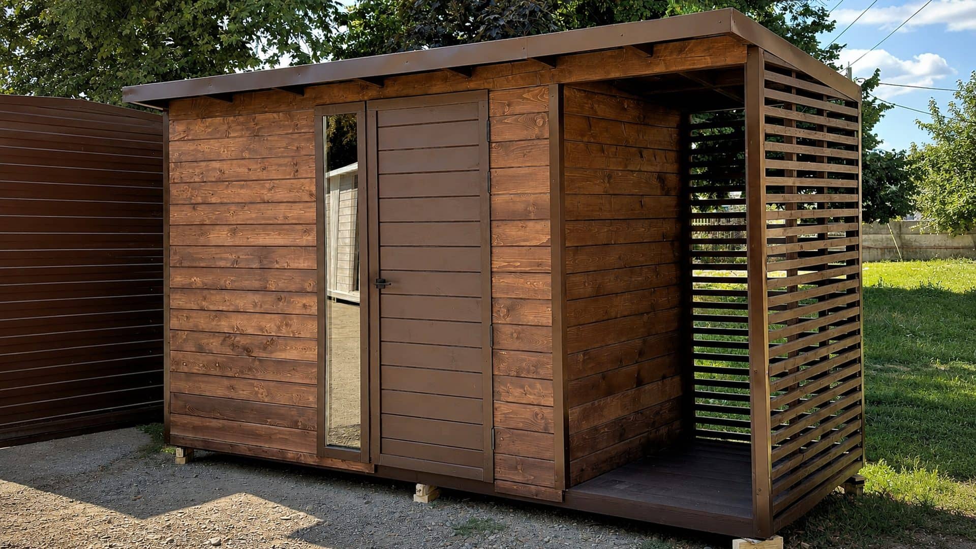 Хозблок от производителя Woodárt на участке в Краснодарском крае, работа №12