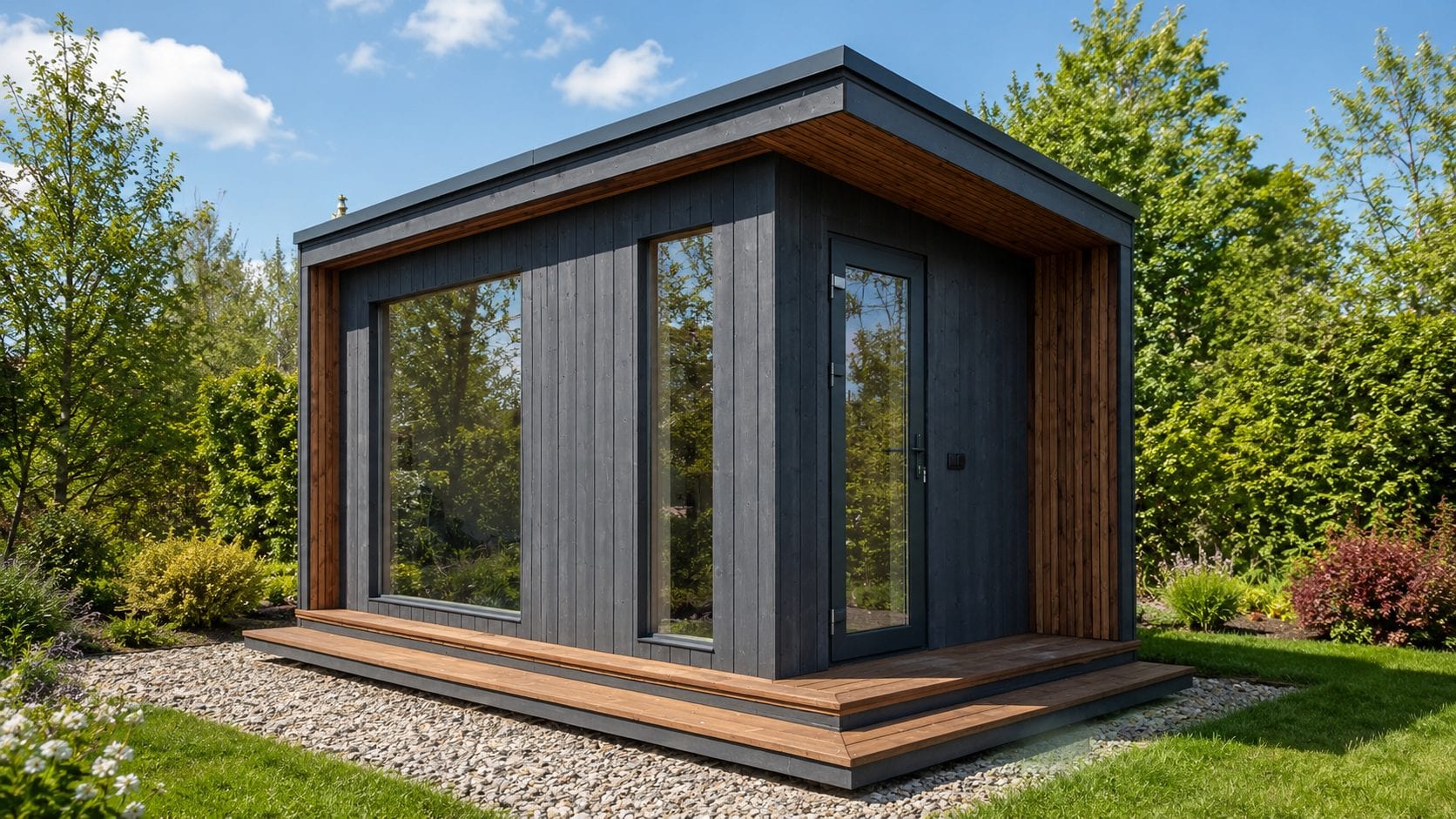 Баня с отделкой деревом